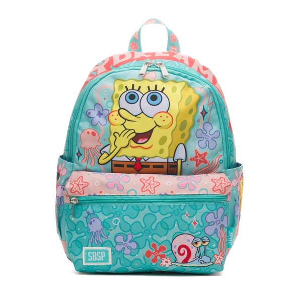 SpongeBob SquarePants Nylon Mini Backpack 13” Nickelodeon Official Merchandise - Picture 1 of 16